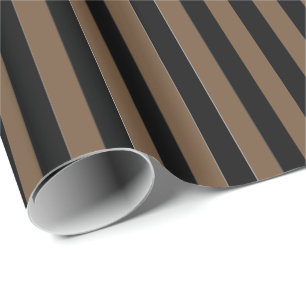 Papier Cadeau Emballage des rayures Papier-Noires et Brown
