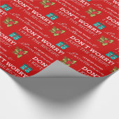 Papier Cadeau Emballage drôle de Noël (Coin)