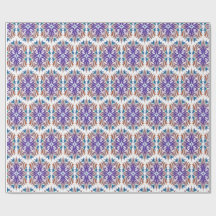 Emballage élégant à motif ornemental violet or