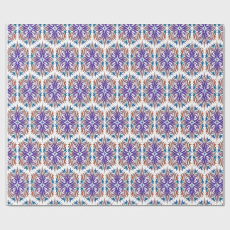 Papier Cadeau Emballage élégant à motif ornemental violet or