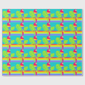 Papier Cadeau Emballage graphique en arc-en-ciel (Plat)