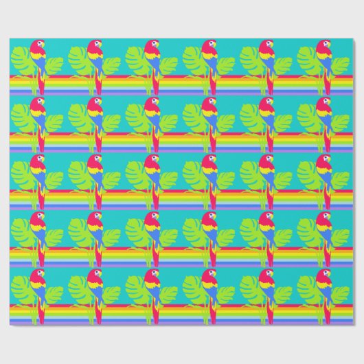 Papier Cadeau Emballage graphique en arc-en-ciel (Plat)