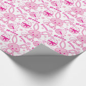 Papier Cadeau Emballage heureux de lapins et d'oeufs de Pâques (Coin)