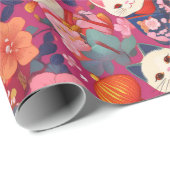 Papier Cadeau Emballage japonais en tissu Kimono (Coin rond)