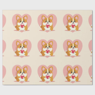 Papier Cadeau emballage mignon corgi