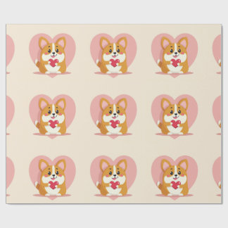 Papier Cadeau emballage mignon corgi