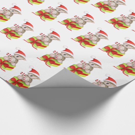 Papier Cadeau Emballage mignon de Noël blanc d'art de koala et (Coin)