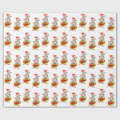 Papier Cadeau Emballage mignon de Noël blanc d'art de koala et (Plat)