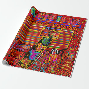 Papier cadeau emballage Mola Arche de Noé