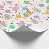 Papier Cadeau Emballage motif crème glacée (Coin)