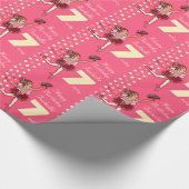 Papier Cadeau Emballage nommé d'anniversaire de ballerine de (Coin)