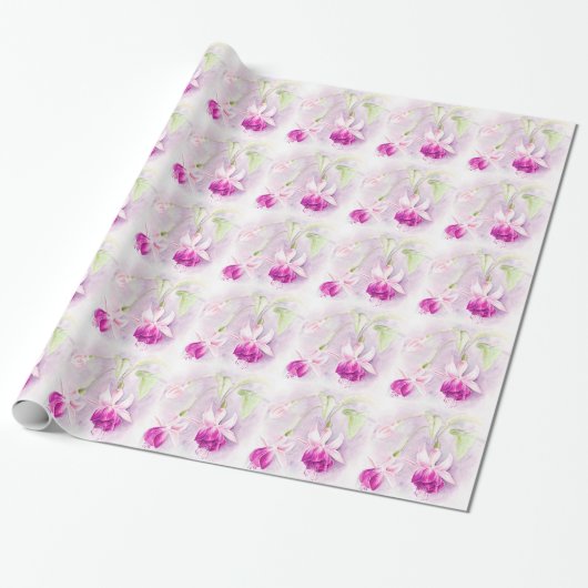 Papier Cadeau Emballage rose violet Fuchsia (Déroulé)