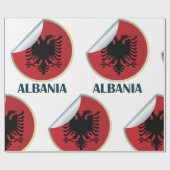 Papier Cadeau Emblème d'aigle à tête double en Albanie (Plat)