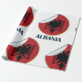 Papier Cadeau Emblème d'aigle à tête double en Albanie (Déroulé)