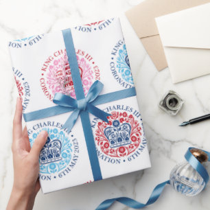 Papier Cadeau Emblème DE CORONISATION KING CHARLES III