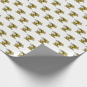 Papier Cadeau Emblème de crête de lion debout héraldique C