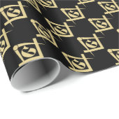 Papier Cadeau emblème de la franc-maçonnerie (Coin rond)