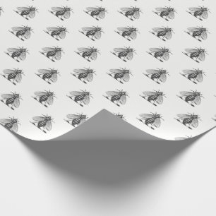 Papier Cadeau Emblème de l'abeille Vintage héraldique de Preppy