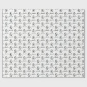 Papier Cadeau Emblème d'élevage de l'Unicorne héraldique (Plat)