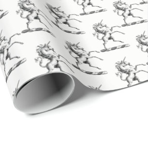 Papier Cadeau Emblème d'élevage de l'Unicorne héraldique