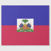 Papier Cadeau Emblème du drapeau haïtien (Plat)