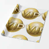 Papier Cadeau Emblème VIP Or 3D Luxe (Déroulé)
