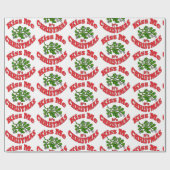 Papier Cadeau Embrasse-moi c'est Noël (Plat)