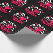 Papier Cadeau Embrasse-moi Je suis célibataire Saint-Valentin (Coin)