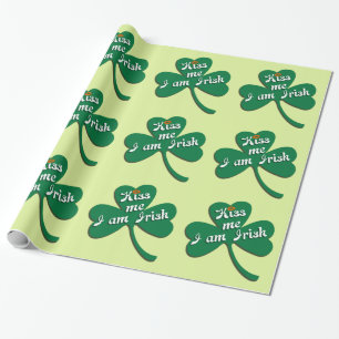 Papier Cadeau Embrasse-moi Je suis irlandais