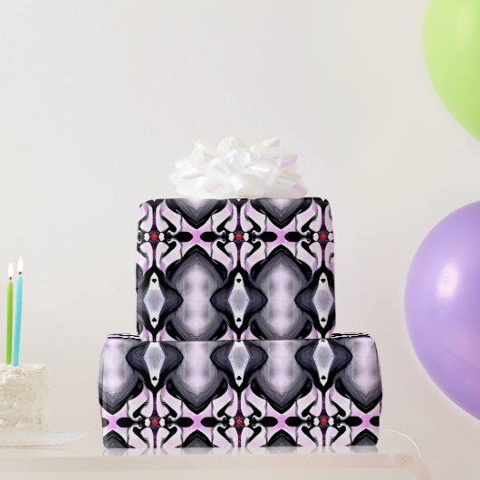 Papier Cadeau Embrassé par le vampire - Gothique Abstrait AI Art (Cadeaux de fête)