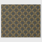 Papier Cadeau Embroidered Art Deco Pattern Wrapping Paper (Plat)