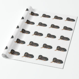 Papier Cadeau Embrouillement de Noël de rottweiler
