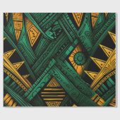 Papier Cadeau Emerald Ankara Elegance - Green African Ankara (Plat)