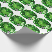 Papier Cadeau Emerald Gemstone, vert (Coin)