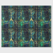 Papier Cadeau Emerald Green Celestin Motif en verre tendu (Plat)