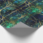 Papier Cadeau Emerald Green Celestin Motif en verre tendu (Coin)