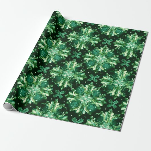 Papier Cadeau Emerald Green Celtic (Déroulé)