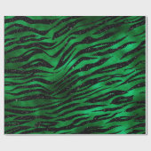 Papier Cadeau Emerald Green et Black Glam Poster de animal (Plat)