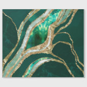Papier Cadeau Emerald Green et Gold abstrait (Plat)