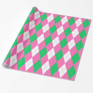 Papier Cadeau Emerald Green Hot Rose Dk Grey Wht Jacquard XL