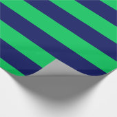 Papier Cadeau Emerald Green, Navy Blue XL Stripes Motif V (Coin)
