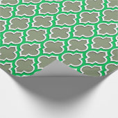 Papier Cadeau Emerald Green Wht XL Marocain #4DS (Coin)