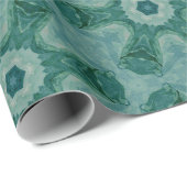 Papier Cadeau Emerald Starburst Kaleidoscope (Coin rond)