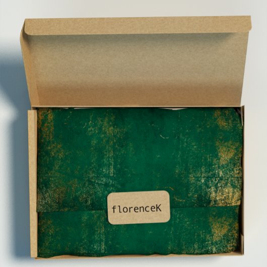 Papier Cadeau Émeraude d'or en état de décomposition Deep Green