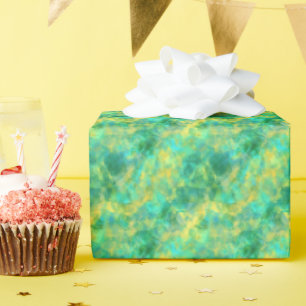 Papier Cadeau Émeraude Vert Crumpled Texture