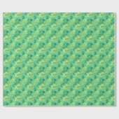 Papier Cadeau Émeraude Vert Crumpled Texture (Plat)
