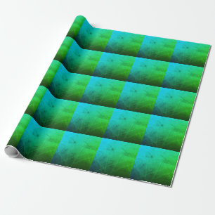 Papier Cadeau Émeraude : Vert et Bleu uniques