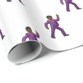 Papier Cadeau Emoji Dancing Man (Coin rond)