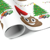 Papier Cadeau emoji de noël (Coin rond)
