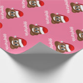 Papier Cadeau emoji de noël poo avec papier d'emballage de chape (Coin)